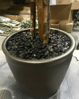 artificial plant services: planter topping