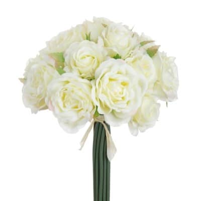 silk White Rose Bouquet