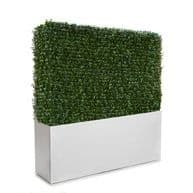 Artificial green wall Boxwood Hedge in lateral planter