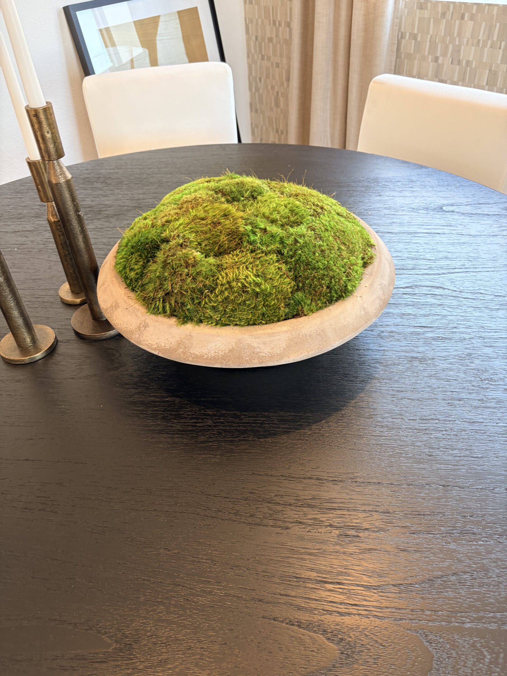 Mood Moss in round ceramic designer bowl